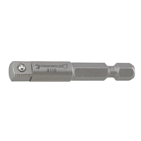 Stahlwille Tools Bit connector, manually operated, input hex 1/4'', output hex 1/4'', L. 50 mm 3115 BIT-VERBINDUNGSTEIL, HANDBETAETIGT - main